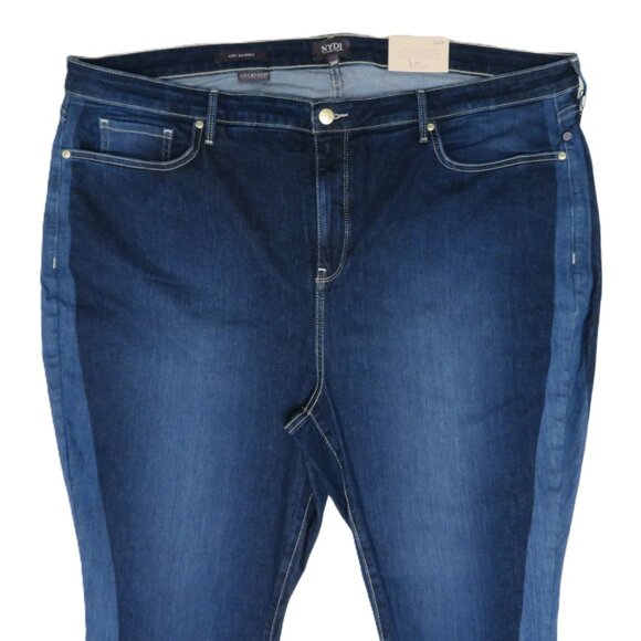 NYDJ Ami Skinny Two-Tone Ankle Jeans 24W - Picture 4 of 8